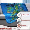 A Minecraft-themed blanket is draped over a sofa. Anteprima dell’immagine prodotto