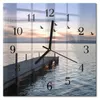 Tulup Glasuhr Wanduhr Küchenuhr Echt-Glas 30x30 cm Modern Produktbild-Vorschau 1