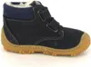 A single blue boot with a brown sole and white lining, shown from the side against a white background. Produktbild-Vorschau