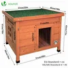 VOUNOT® Katzenhaus aus Holz, Katzen Haus Katzenhütte für Produktbild-Vorschau 5