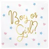 Servetten "Jongen of meisje" - Goud | 20 stuks / 33x33 cm Productafbeelding-voorbeeld 9