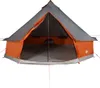 vidaXL Tipi-Familienzelt 12 Personen Grau und Orange Produktbild-Vorschau 4