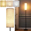 A collage of a floor lamp with different lighting options and a full view of the lamp in a room. Náhľad obrázku produktu