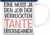 Trendation - Verrückte Tante der Welt Geschenk Emaille Produktbild-Vorschau 1