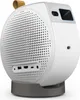 A white and gray projector on a gray stand, shown from a side angle. Náhled obrázku produktu