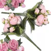 Camerazar Bouquet decorativo artificiale Peonia, rosa, 1pc Anteprima dell’immagine prodotto 2