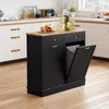 Meuble de rangement COSTWAY pour poubelles de 40 litres, Voir les images du produit 2