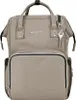 A beige diaper bag backpack is shown from the front against a white background. Produktbild-Vorschau