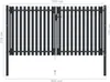 vidaXL Dvoudveřová ocelová zahradní brána 300 x 175 cm Náhled obrázku produktu 5