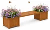 Mucola Gartenbank mit Blumenkästen Holzbank Holz Garten Produktbild-Vorschau 1
