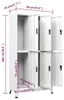vidaXL Armadietto bianco 90x45x180 cm in acciaio Anteprima dell’immagine prodotto 7