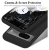 A close-up shot of a black phone case, showing its camera and screen protection features. Anteprima dell’immagine prodotto