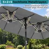 COSTWAY, parasol dwustronny, 300x150 cm, parasol składany, Podgląd zdjęcia produktu 5