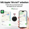A marketing image showing a smart geo tag and its integration with Apple's 'Find My' app. Náhled obrázku produktu