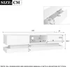 MODFU Meuble TV 160 cm - Design Moderne avec 2 Tiroirs - Voir les images du produit 6
