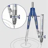 A Staedtler compass is shown in use, drawing circles on a grey surface. A magnified inset shows a close-up of the pencil mechanism. Produktbild-Vorschau