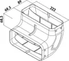 A technical drawing of a ventilation component with dimensions. Podgląd zdjęcia produktu