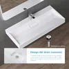 doporro Lavabo da Appoggio Bagno Sospeso Lavandino Anteprima dell’immagine prodotto 3