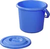 Blauer Eimer mit Deckel, 5 Liter Inhalt, 23 cm Durchmesser, Produktbild-Vorschau 3
