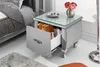 Eleganter Nachttisch EXTRAVAGANCIA 47cm silbergrau Samt Produktbild-Vorschau 5