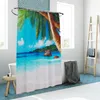 Relaxdays Duschvorhang Tropical, Bad Vorhang 180x200, Produktbild-Vorschau 3