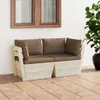 Maison Exclusive - Garten-Palettensofa 2-Sitzer mit Kissen Produktbild-Vorschau 1