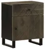 vidaXL Nachttisch Schwarz 50x33x60 cm Massivholz Mango Produktbild-Vorschau 4