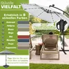 tillvex Alu Ampelschirm Grau LED Solar Ø 300 cm mit Kurbel Produktbild-Vorschau 3