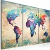Italienischer Leinwand Leinwandbild - Rainbow Map Produktbild-Vorschau 2