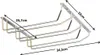 A silver metal wine glass rack mounted upside down, with dimensions indicated by arrows and text. Produktbild-Vorschau