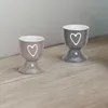 Einfarbige Steingut Eierbecher Landhaus-Stil 6-tlg. Set Produktbild-Vorschau 8