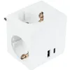 Steckdosenwürfel 3-fach, 2x USB, Steckdosenleiste Produktbild-Vorschau 1