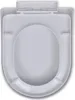 vidaXL Toilettensitz mit Absenkautomatik Weiß Quadratisch Produktbild-Vorschau 4