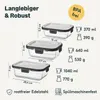 Silberthal Frischhaltedosen Vorratsdosen Glas Edelstahl 3er Produktbild-Vorschau 9