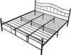 A black metal bed frame with a slatted base, shown from a diagonal angle against a white background. Produktbild-Vorschau