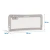 Ochranný zábranný rám postele 150 x 66 x 35 cm Nukido sivý Náhľad obrázku produktu 6