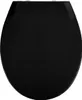 A top-down view of a black toilet seat. Anteprima dell’immagine prodotto