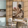 MuchoWow© Leinwand Bilder 80x120 cm - Design: Frau mit Produktbild-Vorschau 5