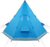 vidaXL Tipi-Campingzelt 4 Personen Blau Wasserdicht Produktbild-Vorschau 11