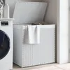 vidaXL Kosz na pranie z 2 przegrodami Biały 53x35x57 cm Podgląd zdjęcia produktu 2