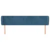 Kopfteil mit Ohren Dunkelblau 203x23x78/88 cm Samt Produktbild-Vorschau 3