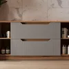 Waschbeckenunterschrank Vicco Lotta Grau 119.2 x 62.5 cm Produktbild-Vorschau 3