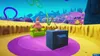 Patrick Star sitting on a couch in front of a TV in a cartoon underwater environment. Produktbild-Vorschau