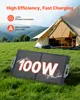 VEVOR Faltbares Solarpanel 100 W, Tragbares Solarladegerät Produktbild-Vorschau 2