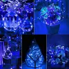 Collage of different decorative uses for blue LED string lights. Produktbild-Vorschau