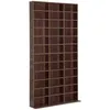 A tall, narrow, dark brown shelving unit with many small compartments. Produktbild-Vorschau