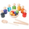 Lernspielzeuge, Regenbogen Bälle in Tassen, Montessori Produktbild-Vorschau 1