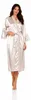 Damen Satin Morgenmantel Kimono mit Spitze Seidenoptik Produktbild-Vorschau 1