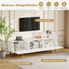 KLAM HOME Lowboard Weißer XXL TV-Schrank 180cm für bis 80 Produktbild-Vorschau 3