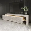 Meuble TV en bois "Beliz" - 192 x 37 x 53 cm - Travertin Voir les images du produit 4